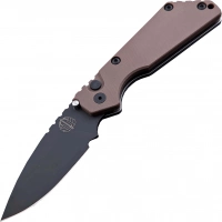 Автоматический складной нож Pro-Tech Pro-Strider SnG Auto, клинок черный, сталь 154CM, рукоять сталь/коричневый G10 купить в Старом Осколе
