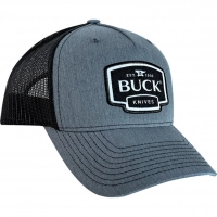 Бейсболка Buck Gray Logo Patch Cap, серо-черная купить в Старом Осколе