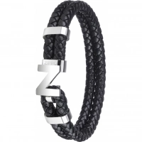 Браслет Zippo Steel Braided Leather Bracelet (20 см) купить в Старом Осколе