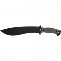 Кукри мачете Camp 10 TAN — Kershaw 1077TAN, сталь 65MN Carbon, рукоять прорезиненный термопластик, коричневый купить в Старом Осколе