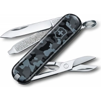 Нож перочинный Victorinox  Classic, сталь X55CrMo14, рукоять Cellidor®, синий камуфляж купить в Старом Осколе