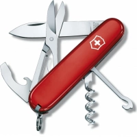 Нож перочинный Victorinox Compact, сталь X55CrMo14, рукоять Cellidor®, красный купить в Старом Осколе