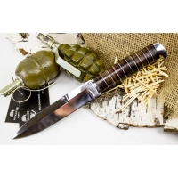 Нож Пограничник, сталь 95х18, кожа купить в Старом Осколе