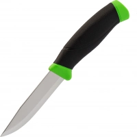 Нож с фиксированным лезвием Morakniv Companion Green, сталь Sandvik 12C27, рукоять пластик/резина, зеленый купить в Старом Осколе