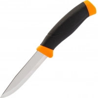 Нож с фиксированным лезвием Morakniv Companion Orange, сталь Sandvik 12C27, рукоять резина/пластик, оранжевый купить в Старом Осколе