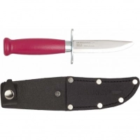 Нож с фиксированным лезвием Morakniv Scout 39 Safe Cerise, сталь Sandvik 12С27, рукоять береза, розовый купить в Старом Осколе