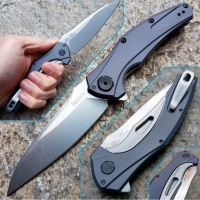 Нож складной Bareknuckle — Kershaw 7777, сталь Sandvik 14C28N, рукоять серый анодированный алюминий купить в Старом Осколе