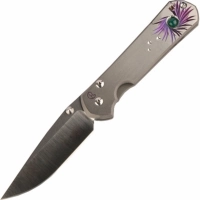 Нож складной Chris Reeve Large Sebenza 21 Agate Cabochon, сталь CPM-S35VN, рукоять титан купить в Старом Осколе