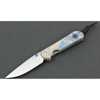 Нож складной Chris Reeve Large Sebenza 21 Almandine Cabochon, сталь CPM-S35VN, рукоять титан купить в Старом Осколе