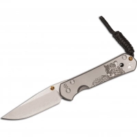 Нож складной Chris Reeve Large Sebenza 21, сталь CPM S35VN, рукоять титан с рисунком Leopard купить в Старом Осколе