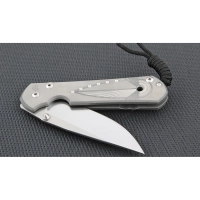 Нож складной Chris Reeve Large Sebenza 21 Unique Graphics In Reverse Silver Contrast, сталь CPM-S35VN, рукоять титан купить в Старом Осколе