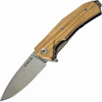 Нож складной LionSteel KUR UL Olive Wood Flipper, сталь Uddeholm Sleipner®, рукоять оливковое дерево купить в Старом Осколе