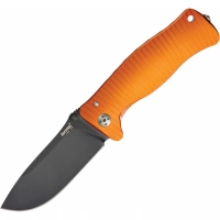 Нож складной LionSteel SR1A OB ORANGE, сталь D2 Black Finish, рукоять алюминий (Solid®), оранжевый купить в Старом Осколе