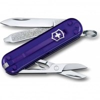 Нож Victorinox Classic SD Colors, Persian Indigo (0.6223.T29G) фиолетовый полупрозрачный, 7 функций 58мм купить в Старом Осколе