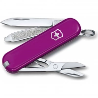 Нож Victorinox Classic SD Colors, Tasty Grape (0.6223.52G) пурпурный, 7 функций 58мм купить в Старом Осколе