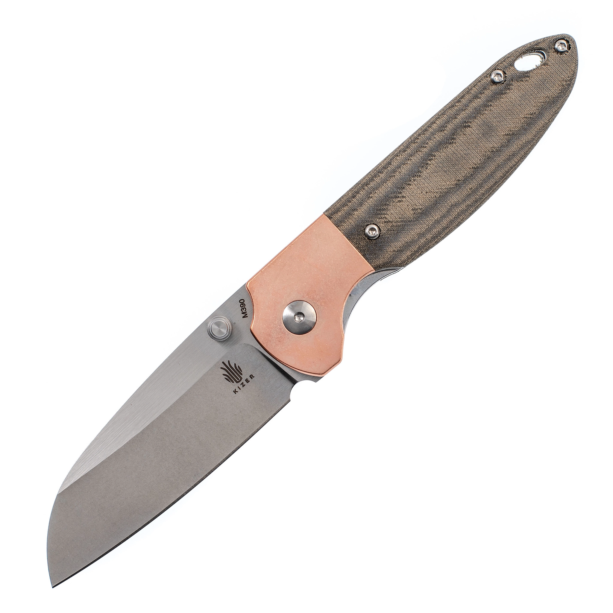 Складной нож Kizer Deviant, сталь M390, рукоять Micarta