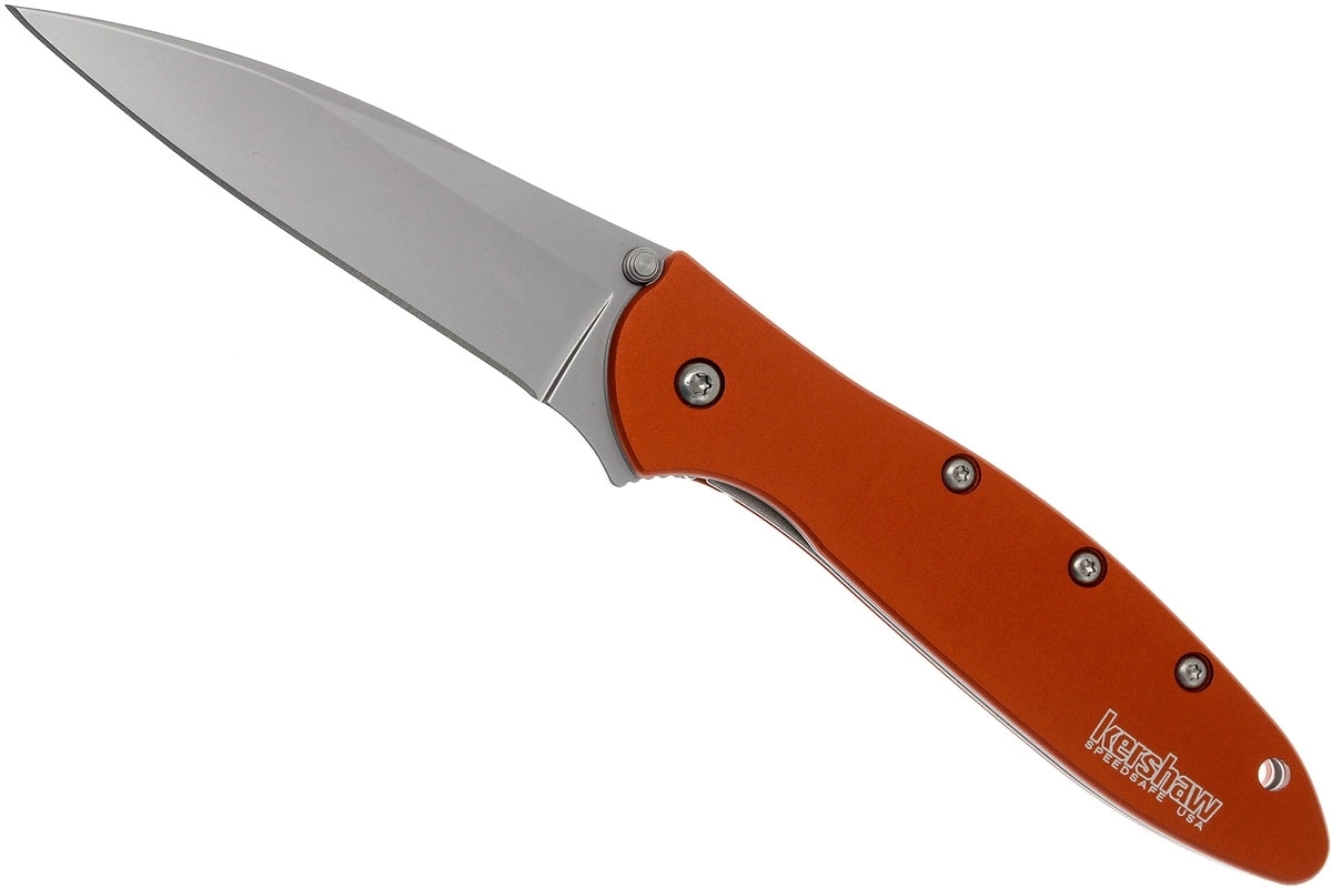 Складной нож Leek - Kershaw 1660OR, сталь Sandvik™ 14C28N, рукоять анодированный алюминий оранжевого цвета