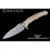 Складной нож Maxace Corvus, сталь M390, Mokume  TC4+Inlay купить в Старом Осколе