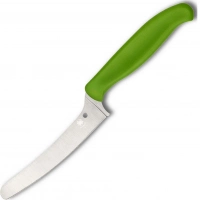 Универсальный кухонный нож Spyderco Z-Cut Offset Kitchen Green, сталь CTS™ — BD1 Alloy, рукоять зеленый полипропилен купить в Старом Осколе