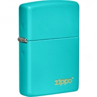 Зажигалка Classic Flat Turquoise ZIPPO Logo купить в Старом Осколе